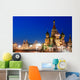 Night view of Red Square and Saint Basil s Cathedral in Moscow Wall Mural