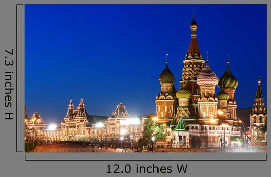 Night view of Red Square and Saint Basil s Cathedral in Moscow Wall Mural