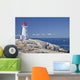 Peggy's Cove lighthouse, Nova Scotia, Canada. Wall Mural