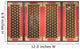 Traditional Chinese red wooden windows with golden grids. Wall Mural