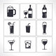 Black Drinks and Beverages Wall Mural