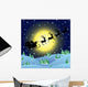 Winter Background with Santa Sledge Wall Mural