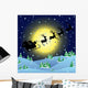 Winter Background with Santa Sledge Wall Mural