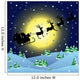 Winter Background with Santa Sledge Wall Mural