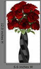 Bouquet Red Roses Black