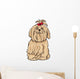 Maltese Dog Cartoon Illustration Wall Decal