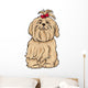 Maltese Dog Cartoon Illustration Wall Decal