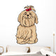 Maltese Dog Cartoon Illustration Wall Decal