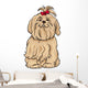 Maltese Dog Cartoon Illustration Wall Decal