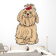 Maltese Dog Cartoon Illustration Wall Decal