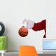 Santa Claus with basketball ornament Wall Decal