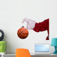 Santa Claus with basketball ornament Wall Decal