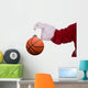 Santa Claus with basketball ornament Wall Decal