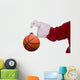 Santa Claus with basketball ornament Wall Decal