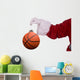 Santa Claus with basketball ornament Wall Decal