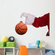 Santa Claus with basketball ornament Wall Decal