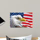 Bald eagle and flag symbols USA Wall Mural