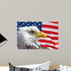 Bald eagle and flag symbols USA Wall Mural