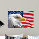 Bald eagle and flag symbols USA Wall Mural