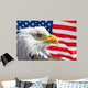 Bald eagle and flag symbols USA Wall Mural