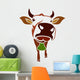 Brown cow on a white background - vector Wall Decal