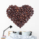 Coffee Beans Heart White