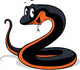 Black Snake Cartoon Wall Decal