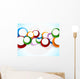 Abstract Rainbow Circles Wall Mural