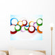 Abstract Rainbow Circles Wall Mural