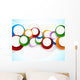 Abstract Rainbow Circles Wall Mural