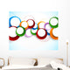 Abstract Rainbow Circles Wall Mural