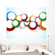 Abstract Rainbow Circles Wall Mural