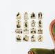 16 french retro labels for men Wall Decal