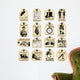 16 french retro labels for men Wall Decal