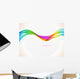 Abstract colorful background with wave Wall Mural