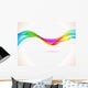 Abstract colorful background with wave Wall Mural