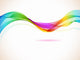 Abstract colorful background with wave Wall Mural