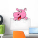 Hippo with Blank Sign