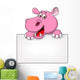 Hippo with Blank Sign