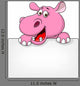 Hippo with Blank Sign