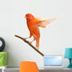 Perched Red Canary Wall Decal