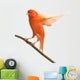 Perched Red Canary Wall Decal