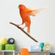 Perched Red Canary Wall Decal