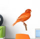 Red Canary Perched on a Branch Wall Decal