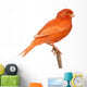 Red Canary Perched on a Branch Wall Decal