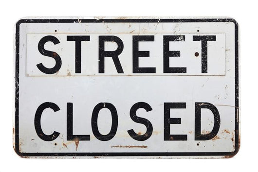 Street Closed Sign Wall Decal