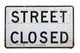 Street Closed Sign Wall Decal