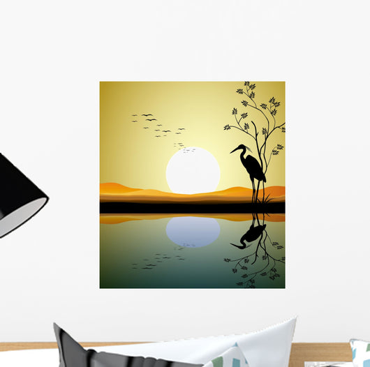 Heron Silhouette Lake