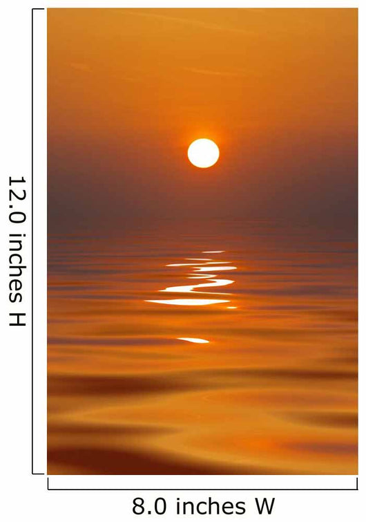 Sun Setting in a Calm Sea Wall Mural