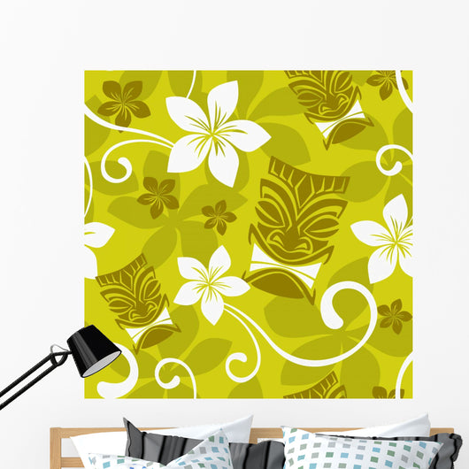 Seamless Luau Tiki Pattern